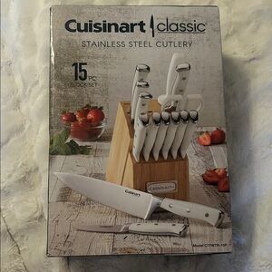 Cuisinart Classic Stainless Steel Cutlery Set - White Handles